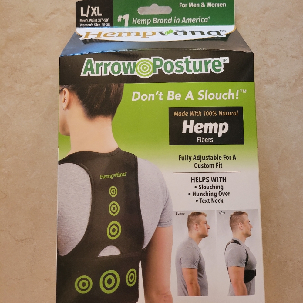 NEW 1 Hempvana Arrow Posture Unisex  L/XL